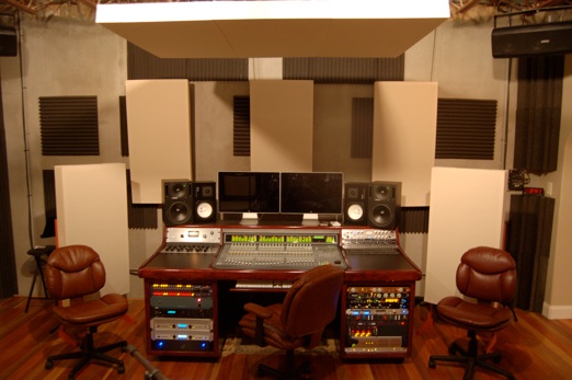 recording console desk from stage